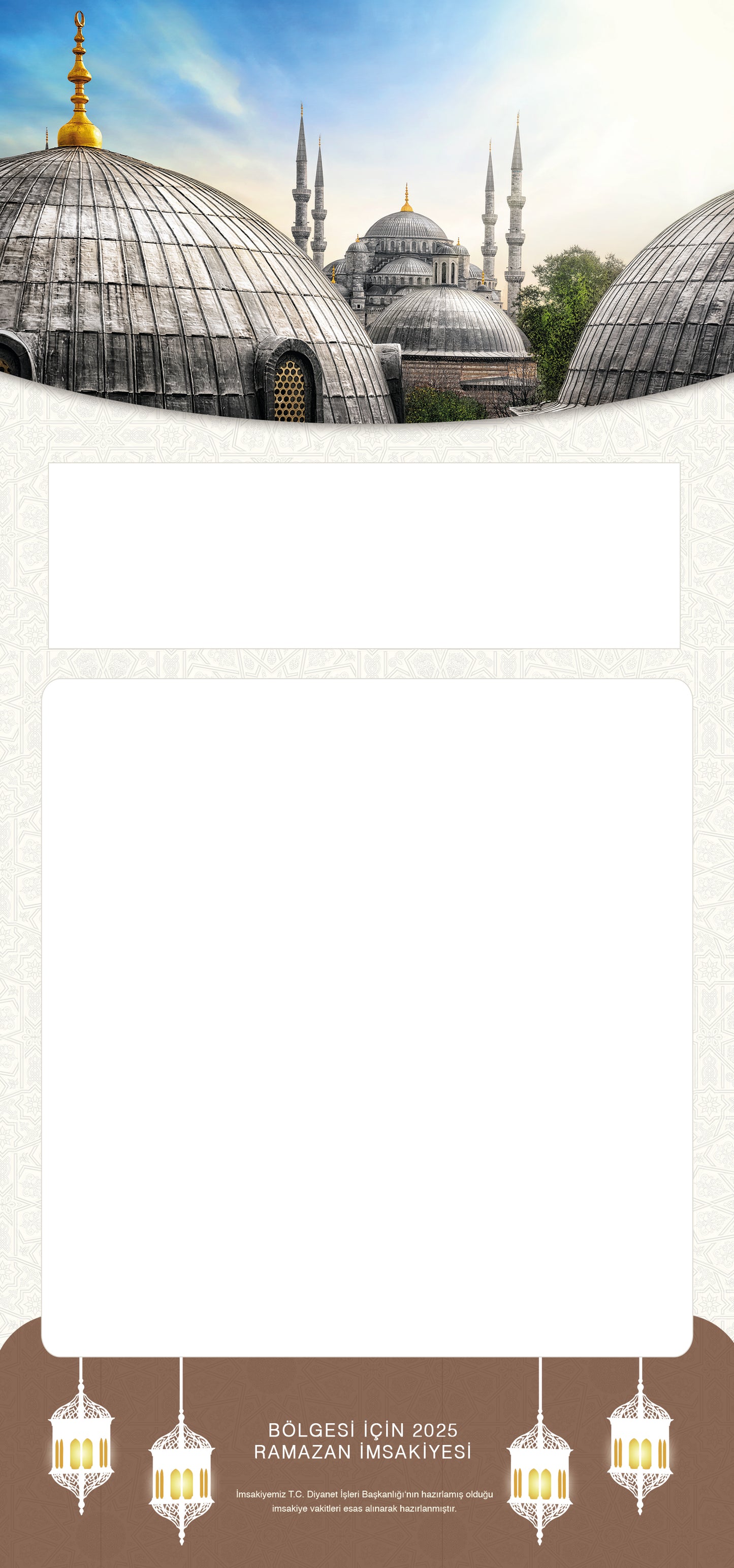 Entwurf-15 – Imsakiye 14 x 29,9 cm – Kostenloser Versand!