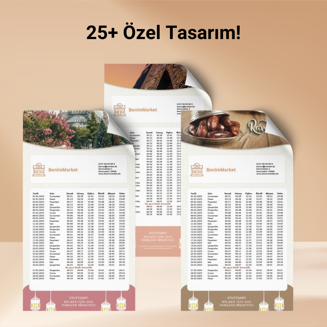 Imsakiye 14 x 29,9 cm – Kostenloser Versand!