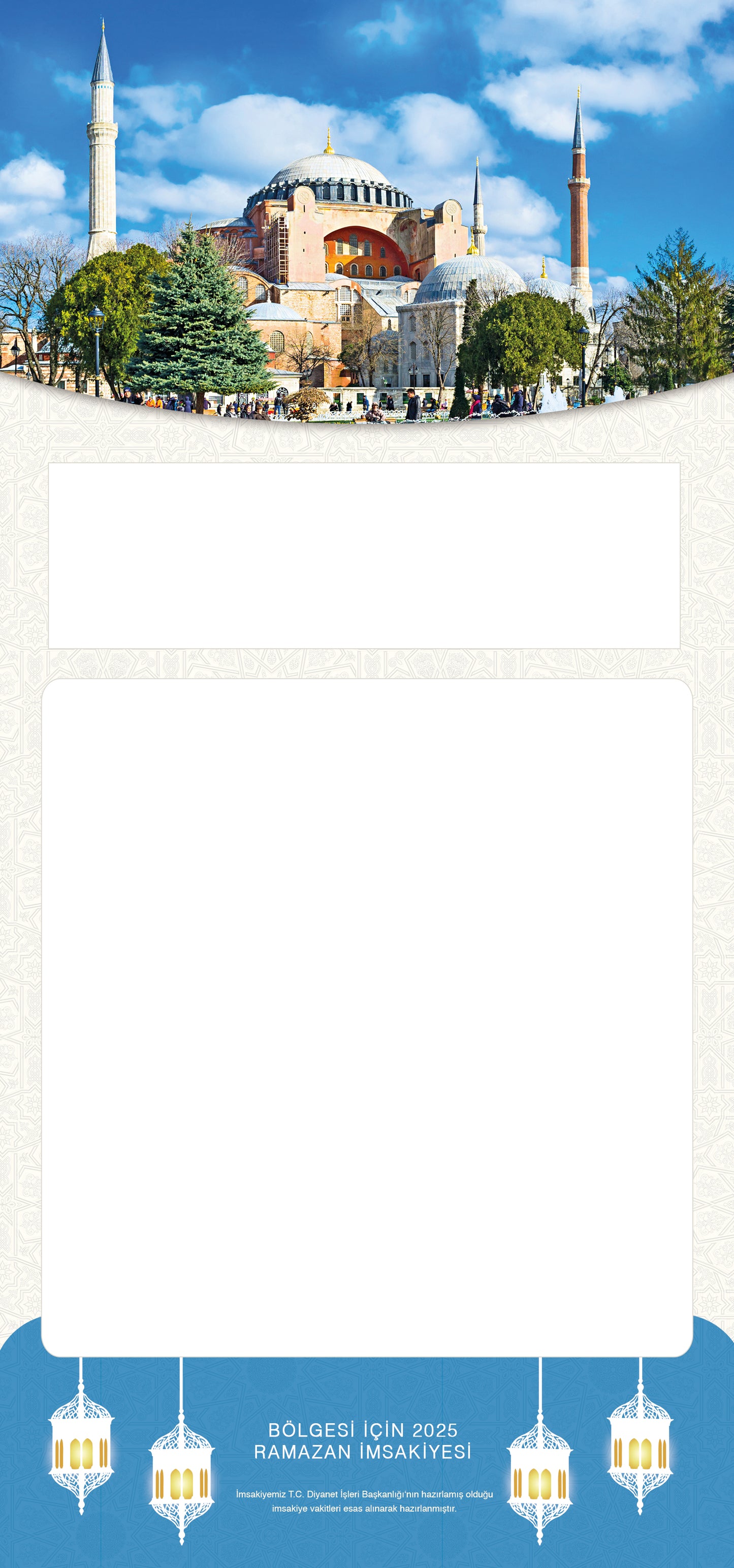 Entwurf-19 – Imsakiye 14 x 29,9 cm – Kostenloser Versand!