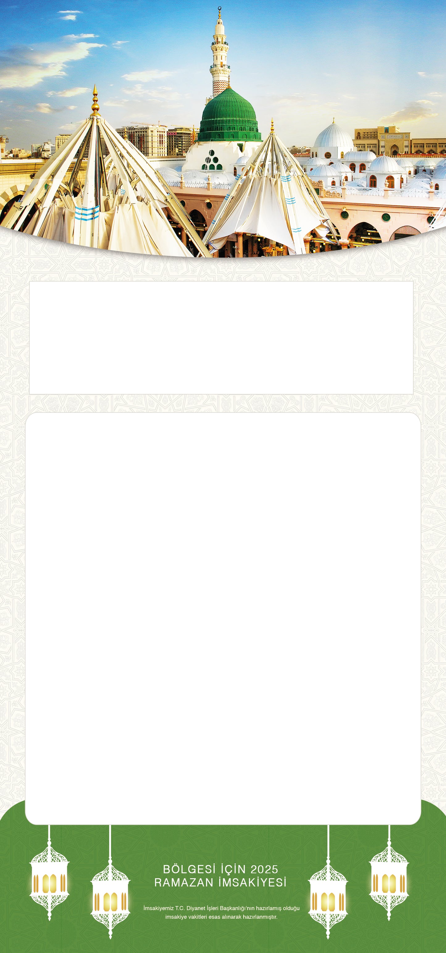 Entwurf-2 – Imsakiye 14 x 29,9 cm – Kostenloser Versand!