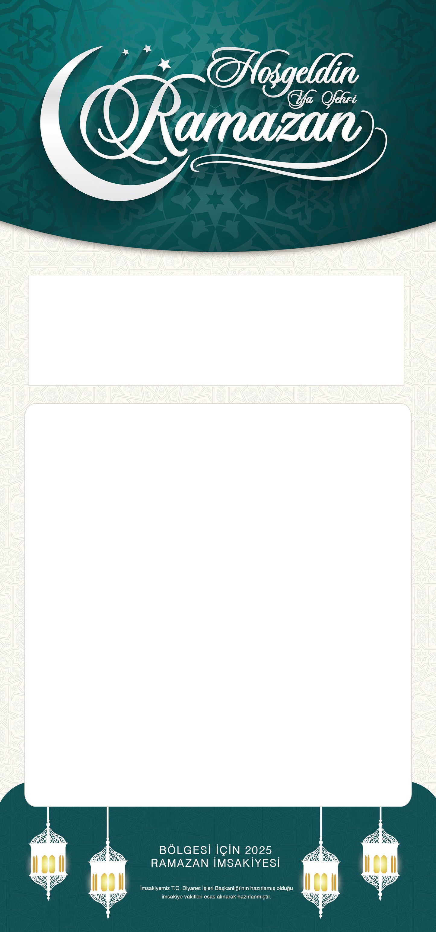 Entwurf-4 – Imsakiye 14 x 29,9 cm – Kostenloser Versand!