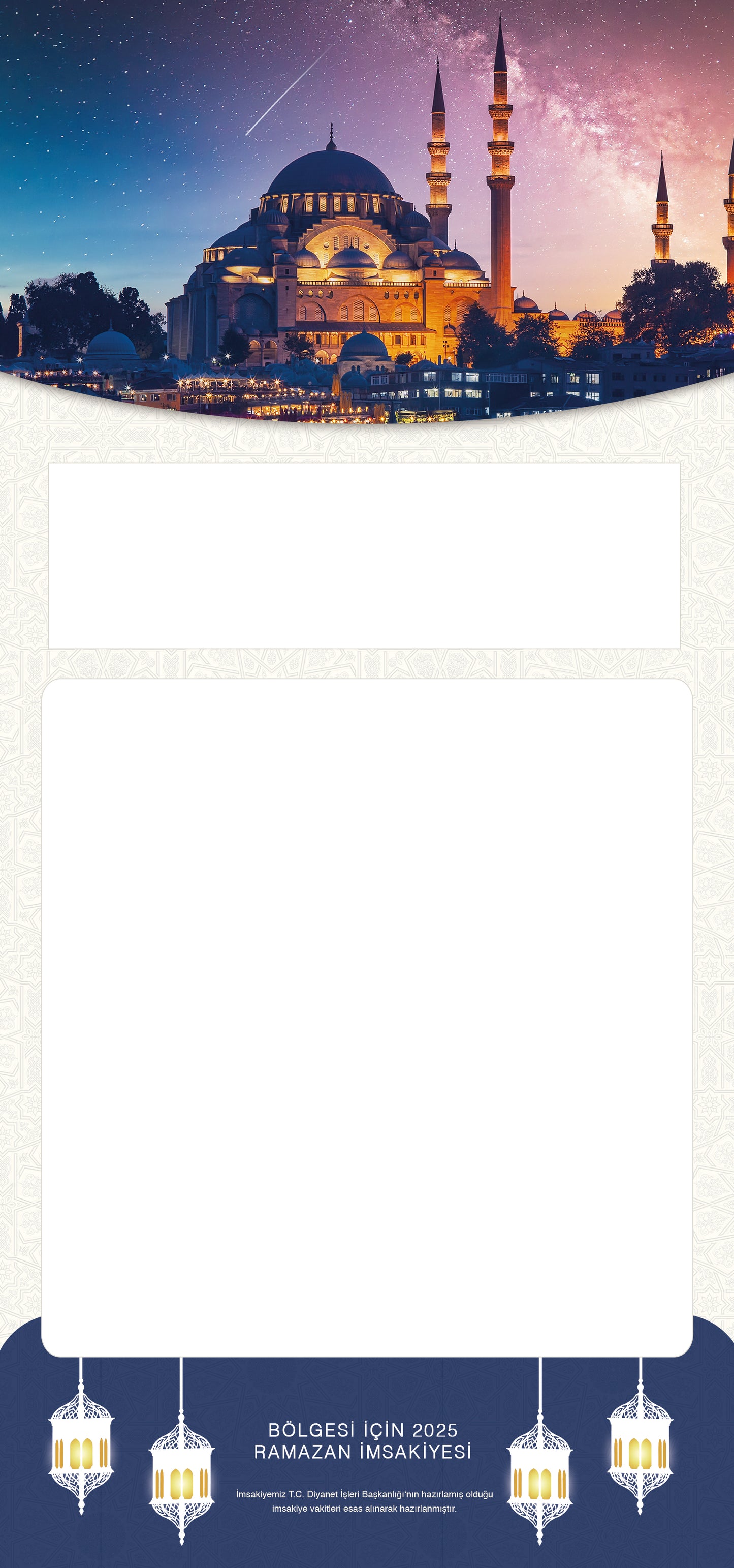 Entwurf-9 – Imsakiye 14 x 29,9 cm – Kostenloser Versand!